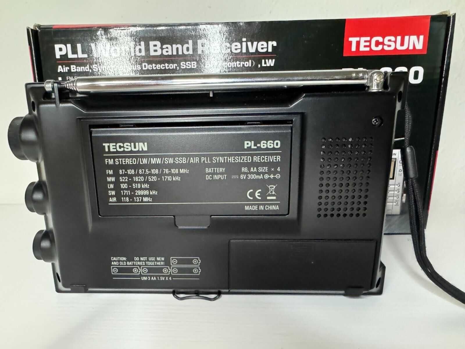 Tecsun PL-660 всеволновой радиоприемник + USB зарядный кабель