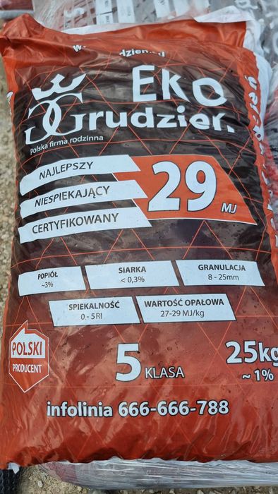 Groszek Grudzień 29MJ 25kg najlepsza jakość HDS winda paleciak elektr