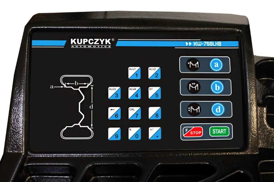 Wyważarka automatyczna do kół osobowych dosta. KW-700LHB laser Kupczyk