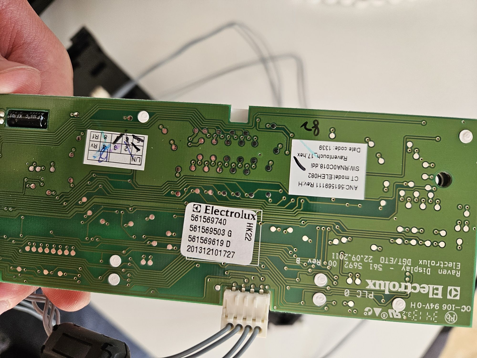Płytka interfejsu użytkownika do płyty Electrolux EHI6740FOK