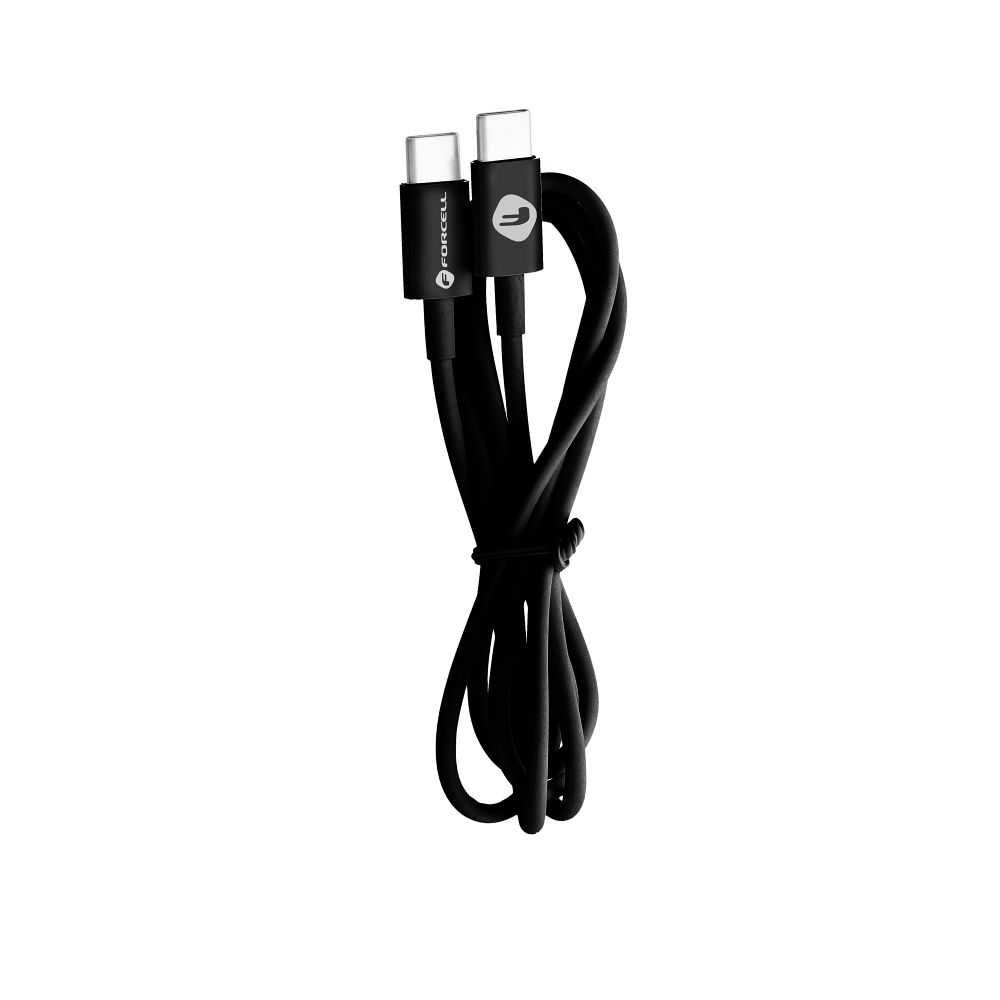 FORCELL kabel Typ C do Typ C 2.0 QC3.0 PD 48W C293 TUBA czarny 1 metr