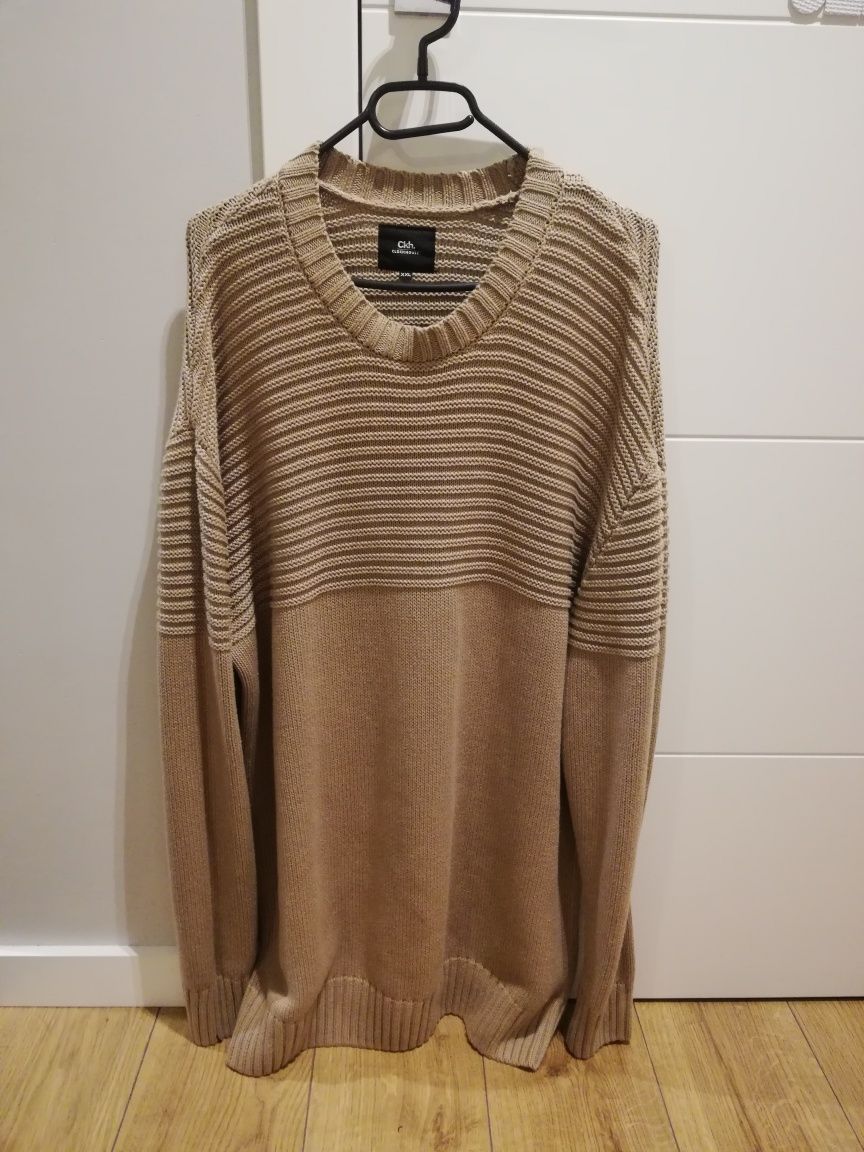 Sweter męski jasny beż, rozm. XXL