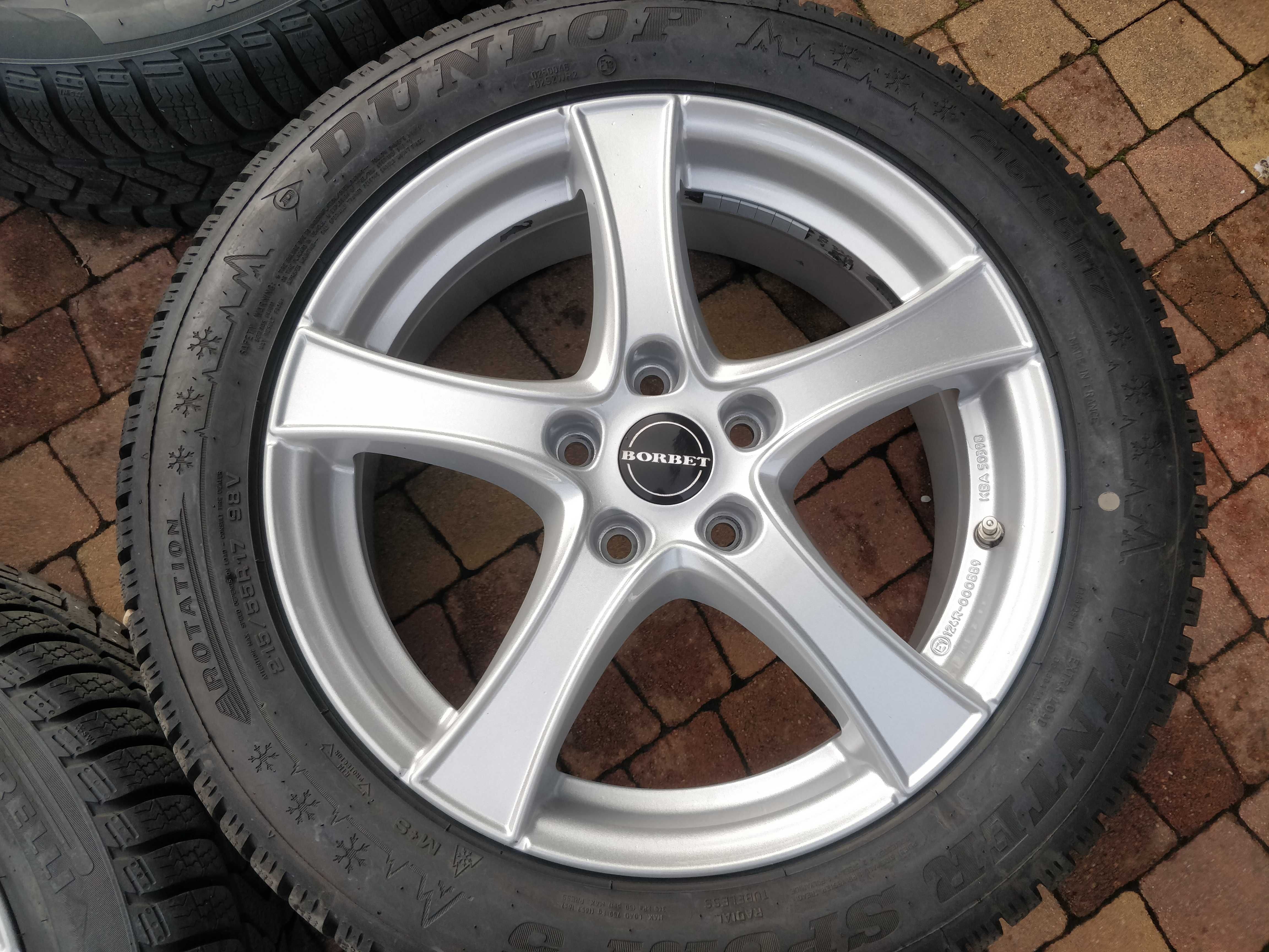 3472. Koła zimowe Superb T-Roc Caddy Golf 5x112 215/55/17 2023r 8mm