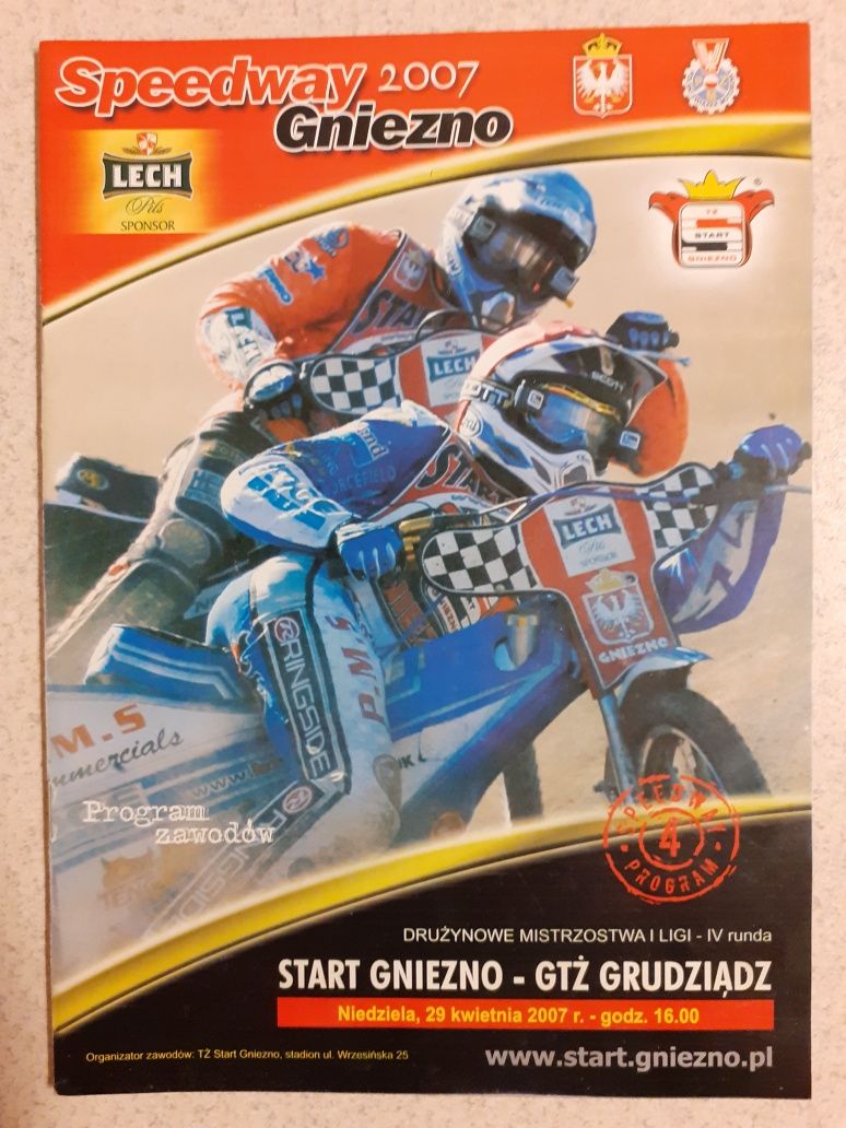 Program żużlowy 1 liga 2007 r. Start Gniezno - GTŻ Grudziądz