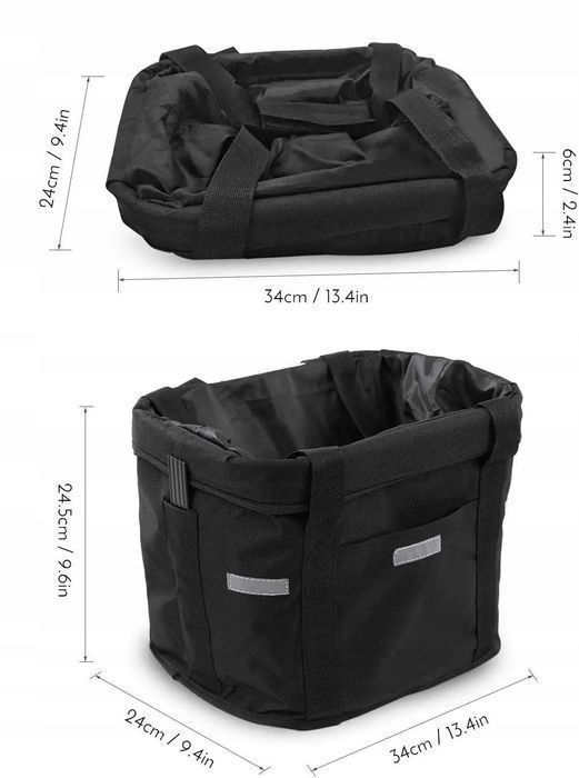 Kosz rowerowy click przód koszyk materiałowy przewożenie psa