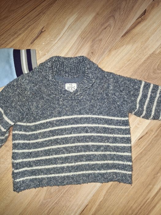 Sweterek i bluza 74 chłopięce