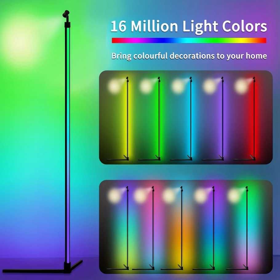 Lampa Narożna LED RGB z Oświetleniem Zachodu Słońca