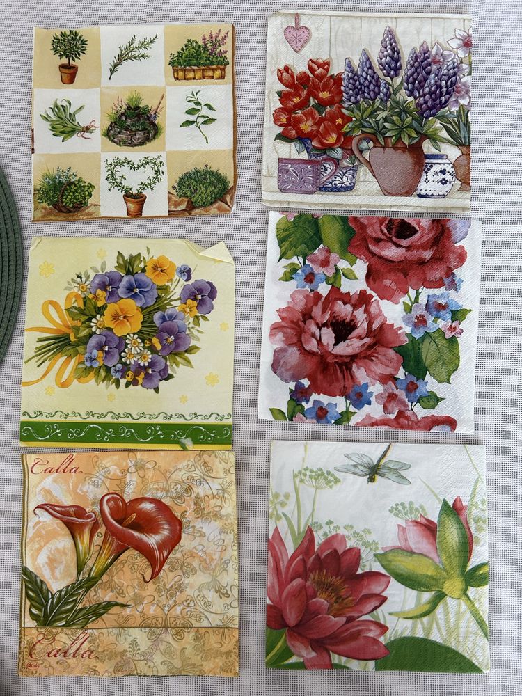 Serwetki w kwiaty decoupage