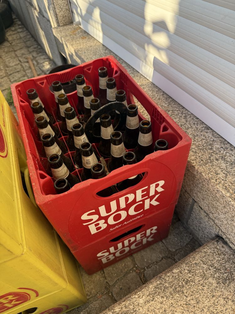 7 Grades de cerveja com garrafa incluida Super bock e Cristal