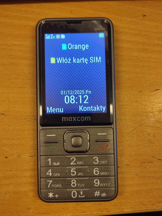 Telefon dla seniora Maxcom MM244 dual SIM gwarancja 09.2029