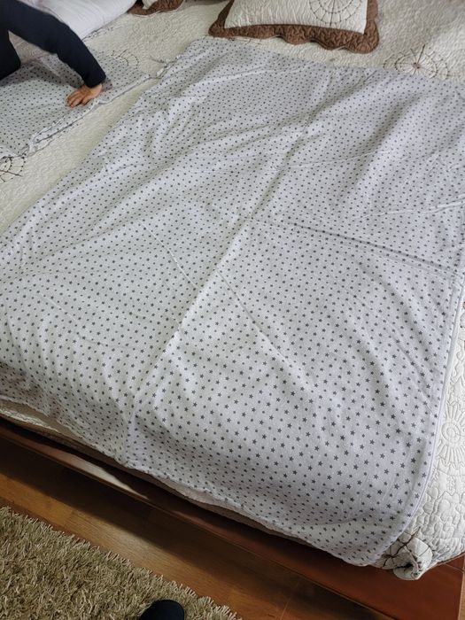 Edredão + Resguardo Estrelas cinzento