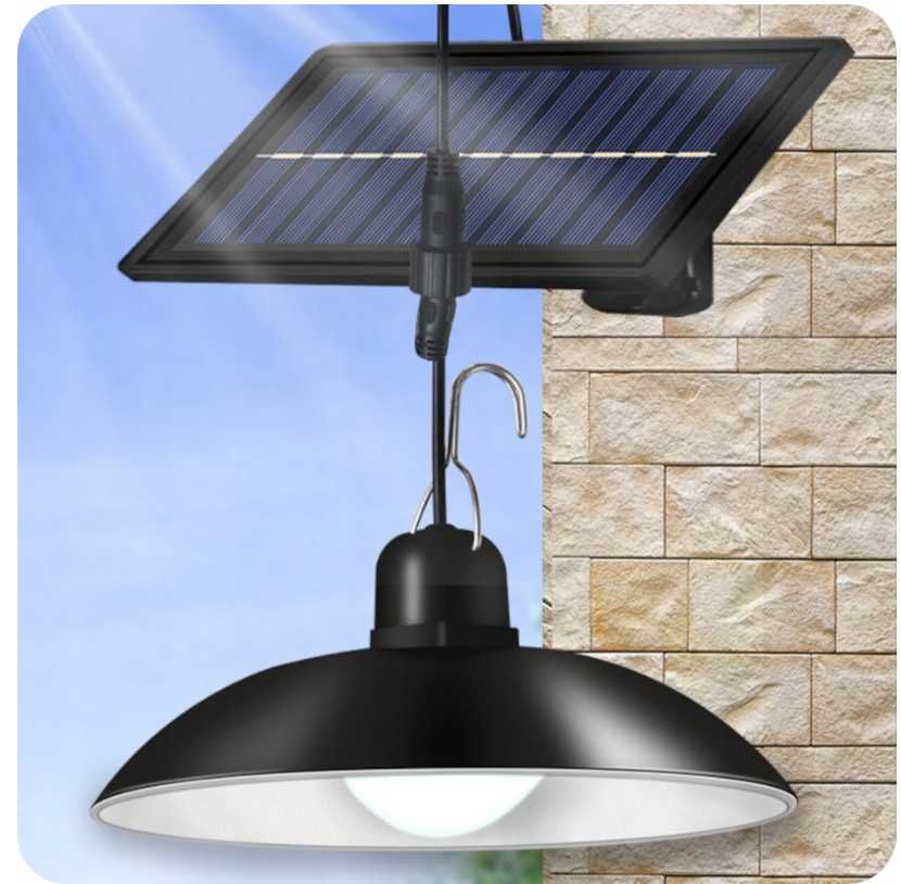 Nowoczesna LAMPA SOLARNA Ogrodowa Wisząca Żyrandol Lampy (OKAZJA)