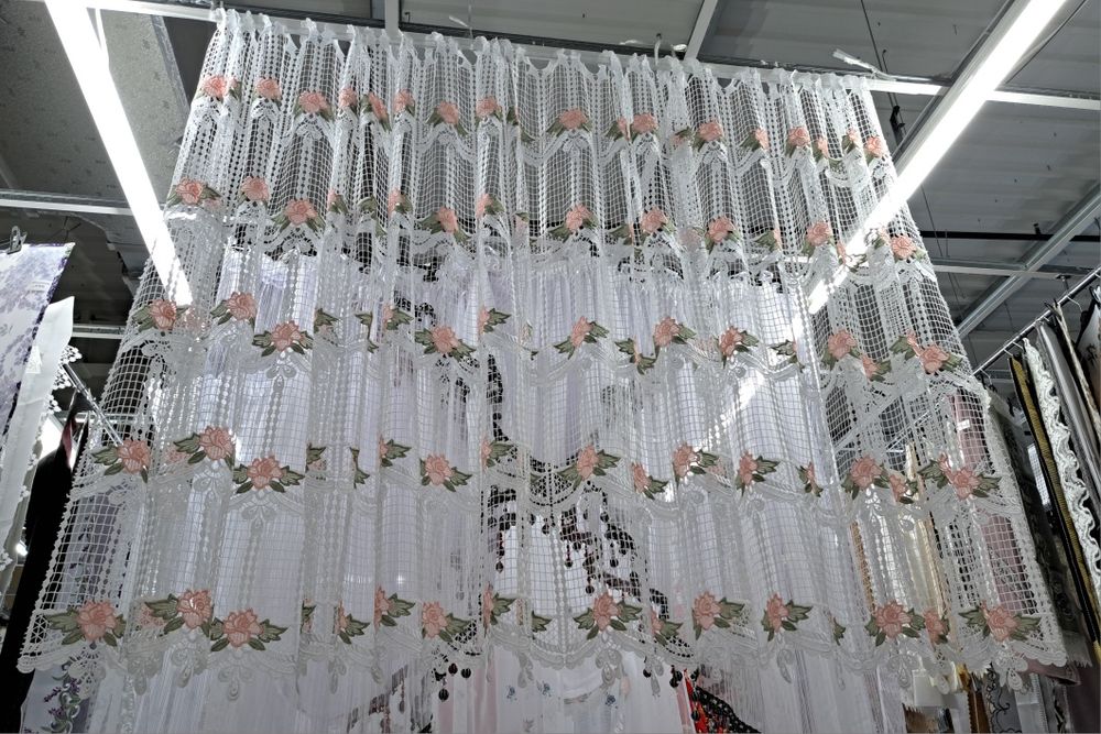 Firanka gotowa na przelotkach 160x400