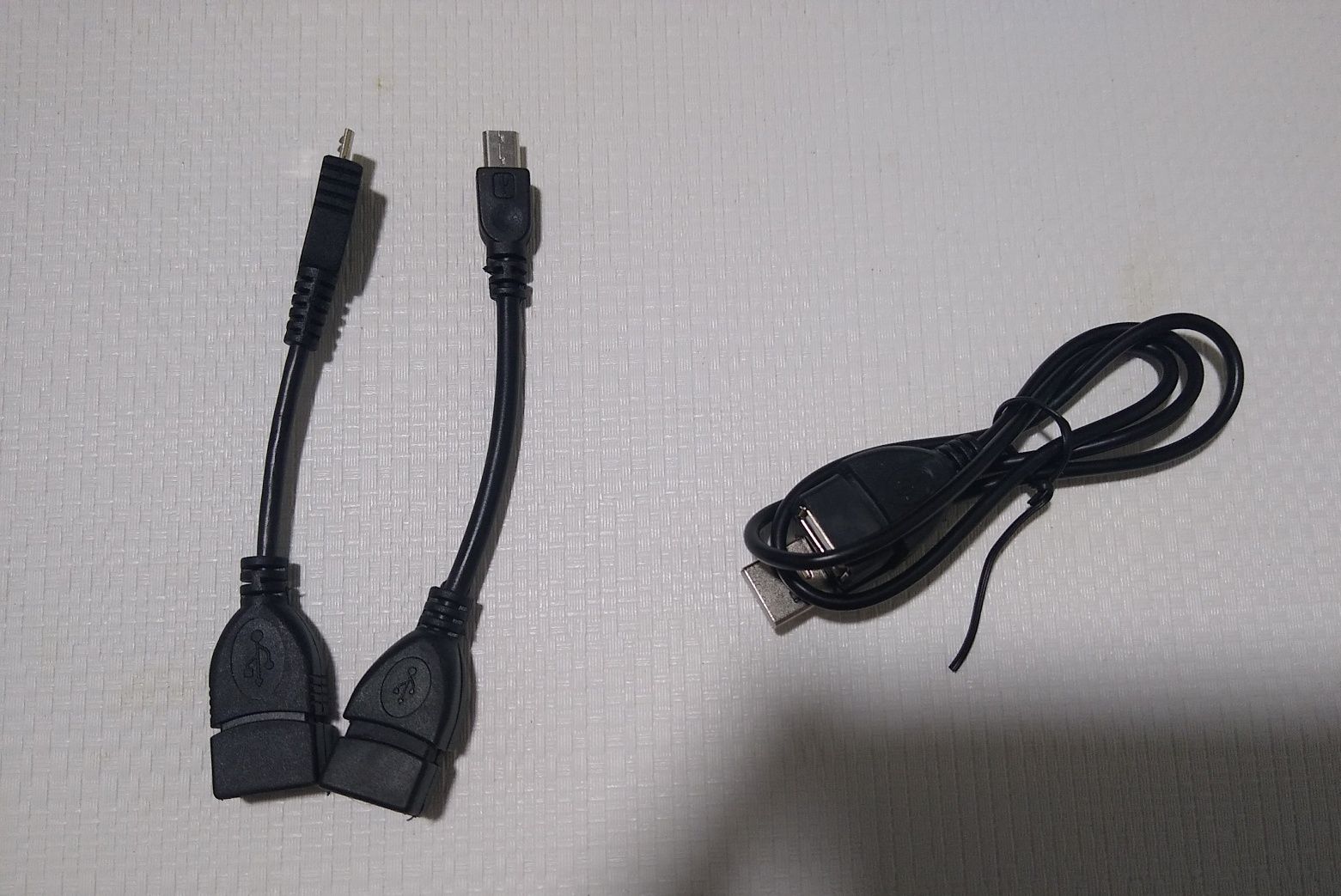 кабели USB -> micro usb -> mini USB