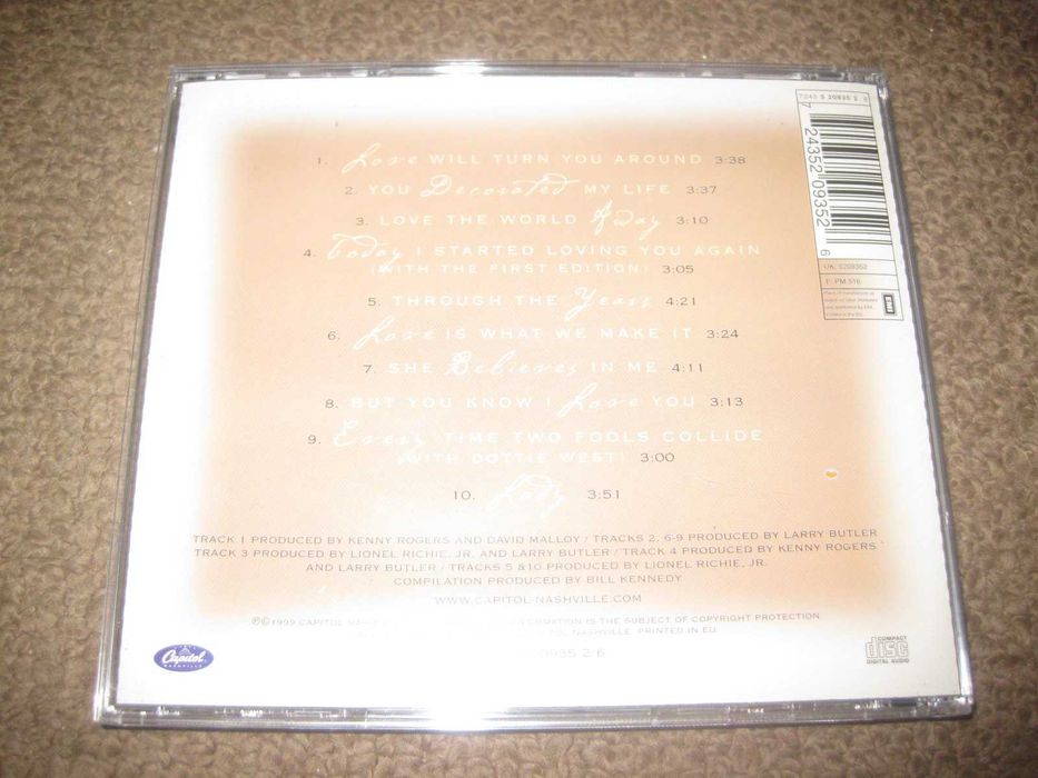 CD do Kenny Rogers "Love Songs" Portes Grátis!