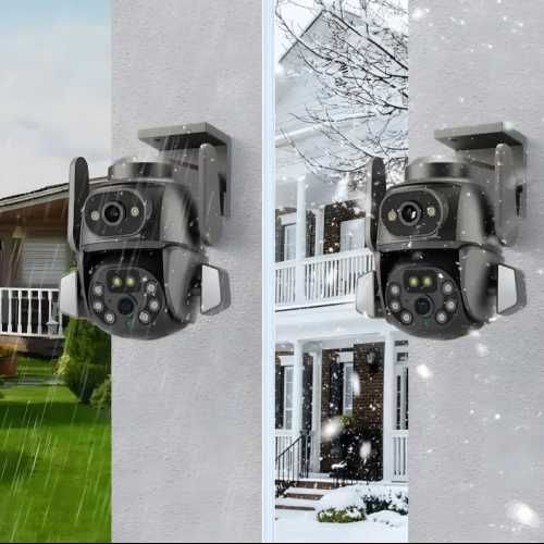 Камера наружная поворотная уличная двойная WIFI DOUL CAM Q-821 4Mp
