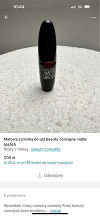 Matowa szminka do ust Beauty concepts matte lipstick