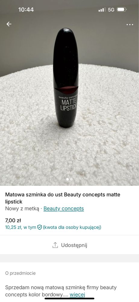 Matowa szminka do ust Beauty concepts matte lipstick