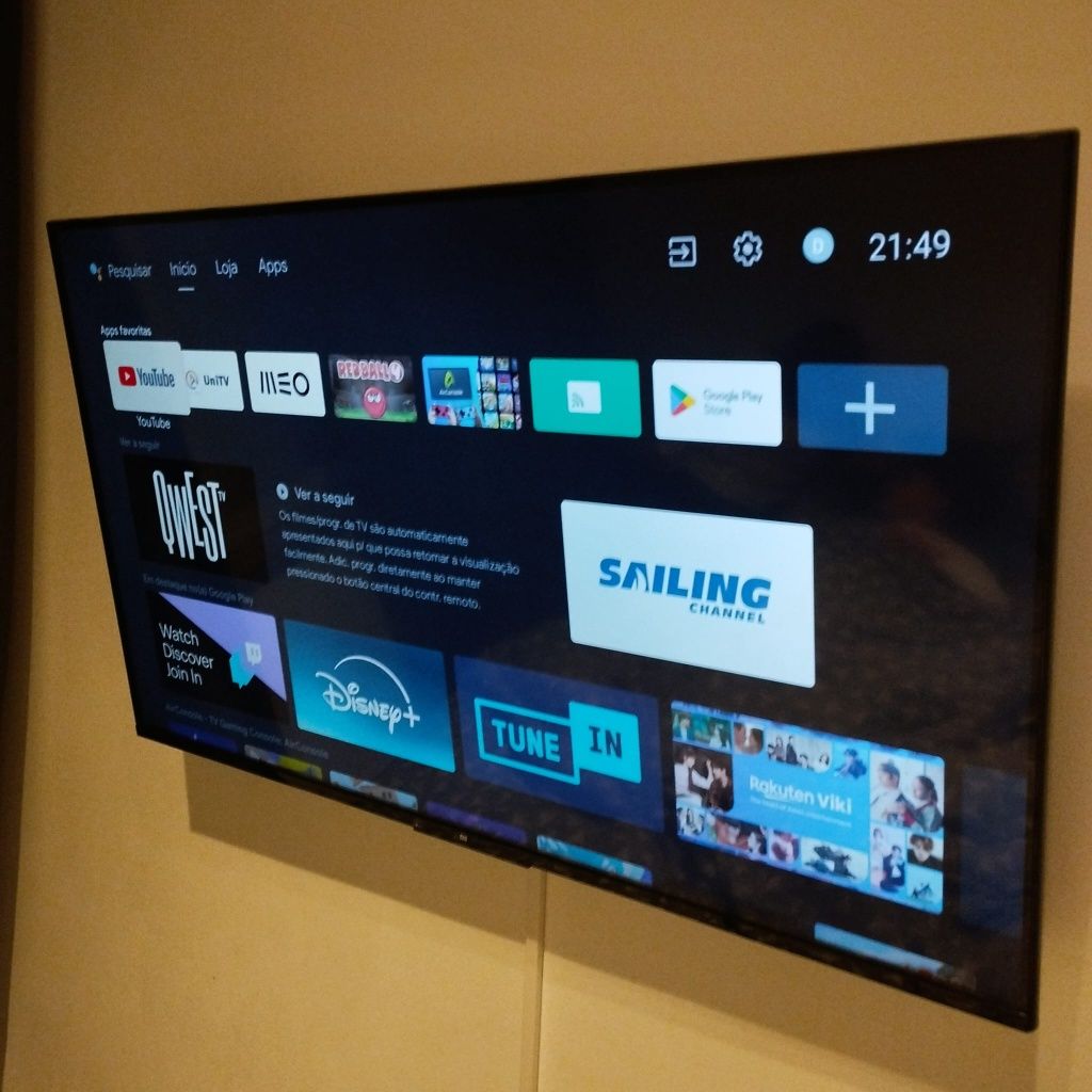 TV Smart Xiaomi 55 com Comando e Suporte Articulado de parede