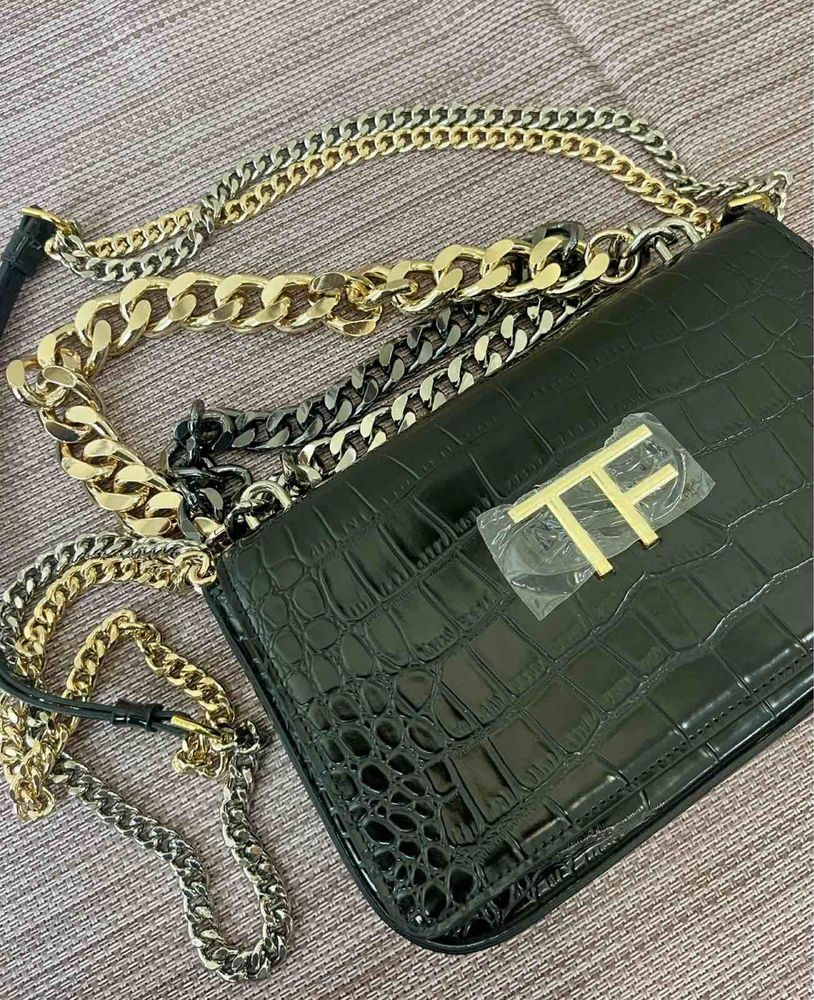 Брендова шкіряна сумка Tom Ford