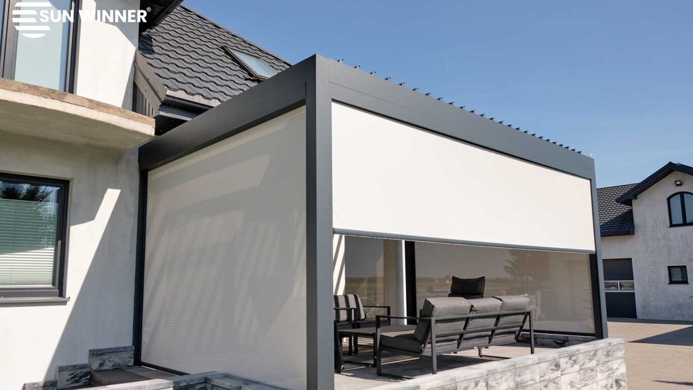 Pergola tarasowa lamelowa