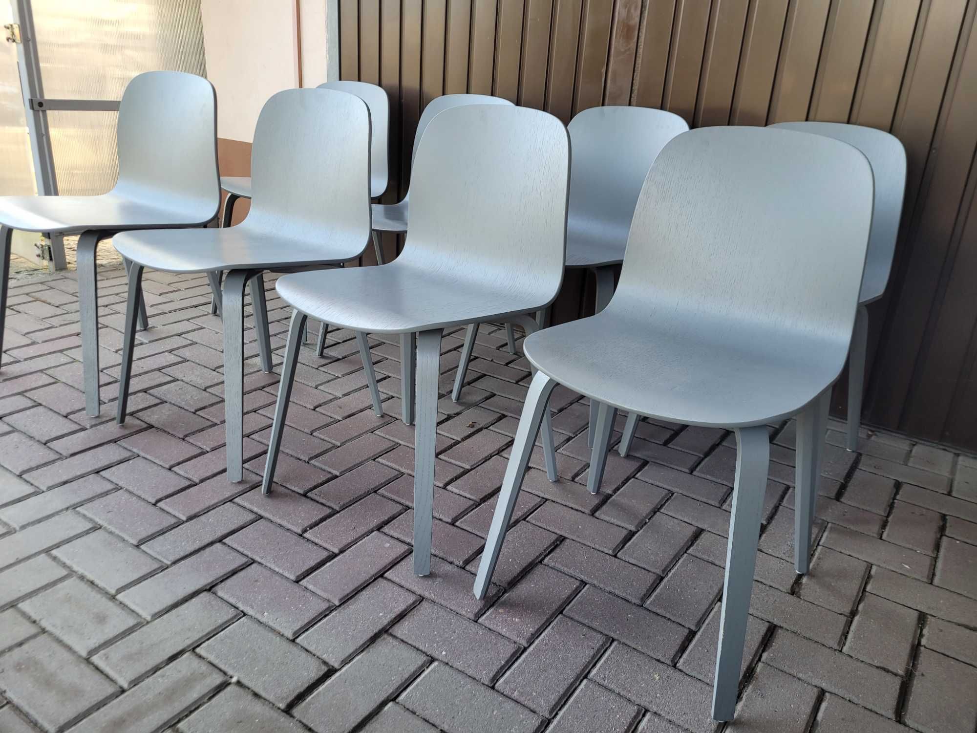Duńskie Krzesła MUUTO krzesło VISU WOOD Szare Design MIKA TOLVANEN