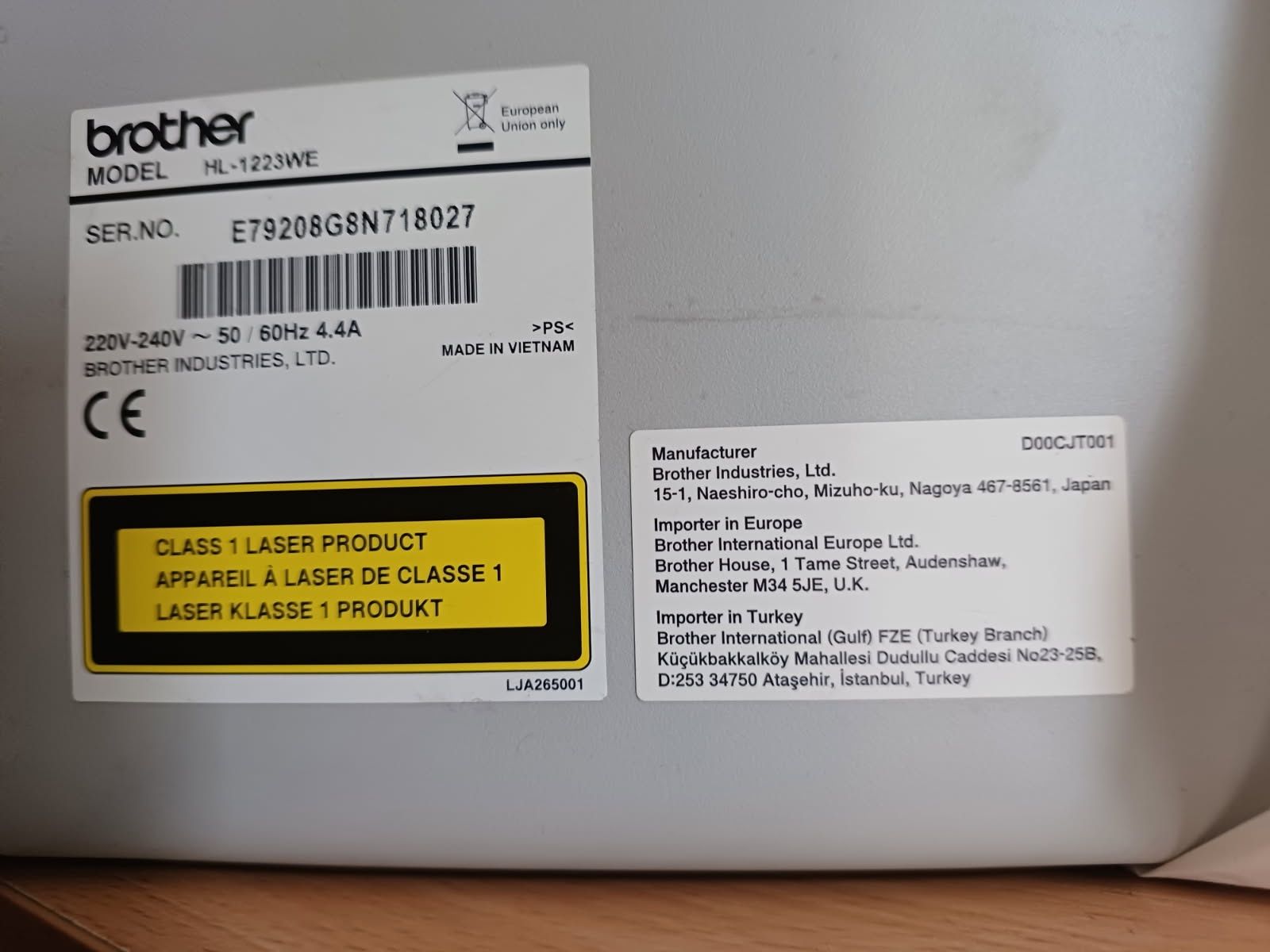 Drukarka Brother HL 1223 WE laserowa WiFi