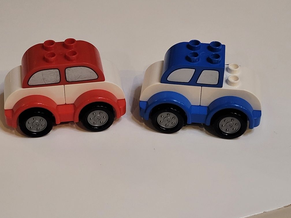 2szt Policja karetka autka kreatywne podwozie klocki LEGO DUPLO