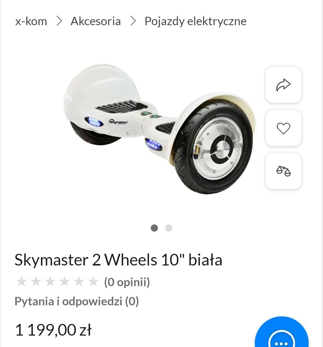 Skymaster 2 Wheels 10" biała