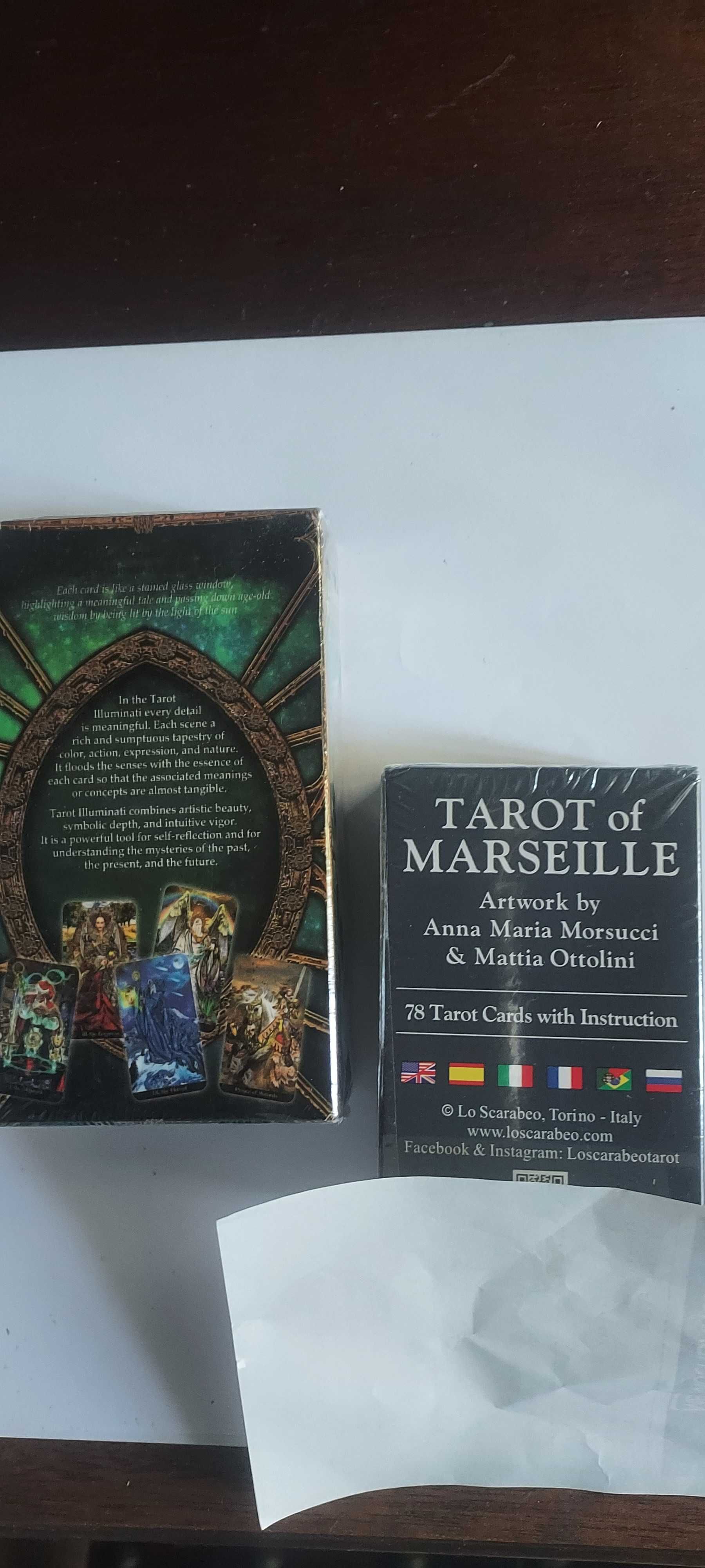 Baralhosde TAROTe oráculos. 10 Baralhos diferentes.  5 euros cada. VEN