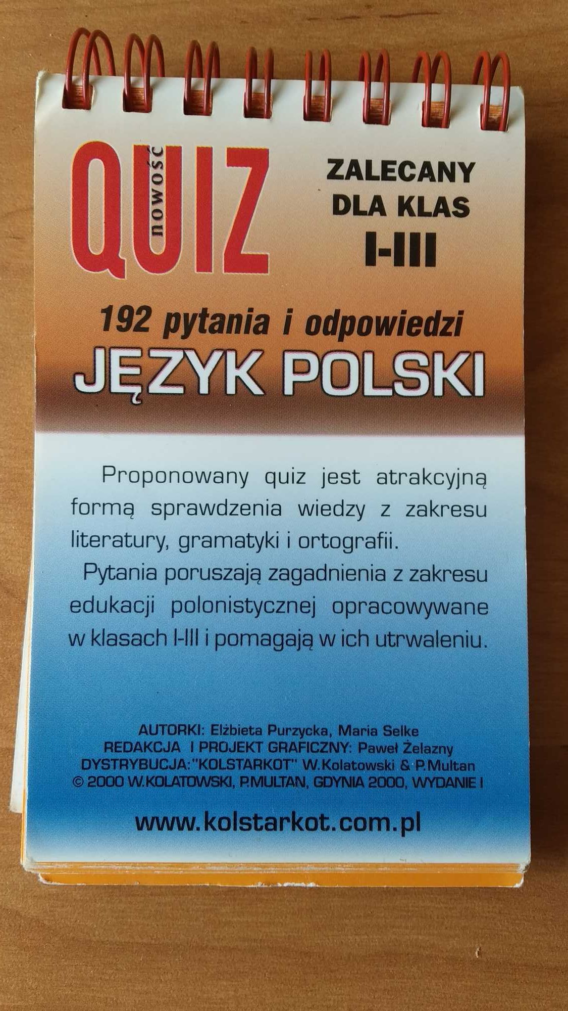 Quizy edukacyjne "Zwierzęta", "Język polski"