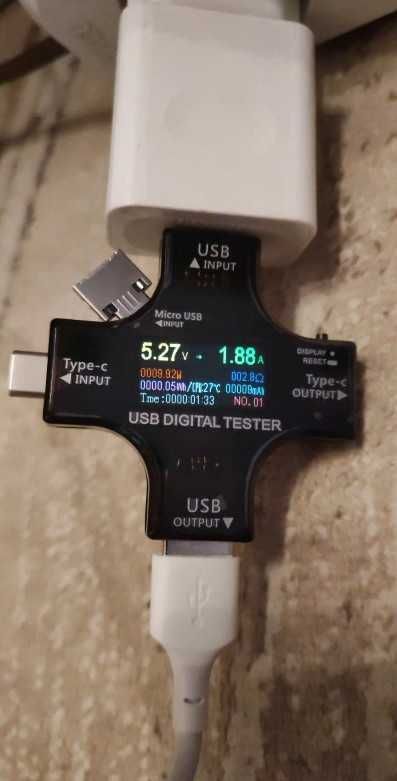 USB тестер емкости,тока до 5 A и напряжения до 30 В