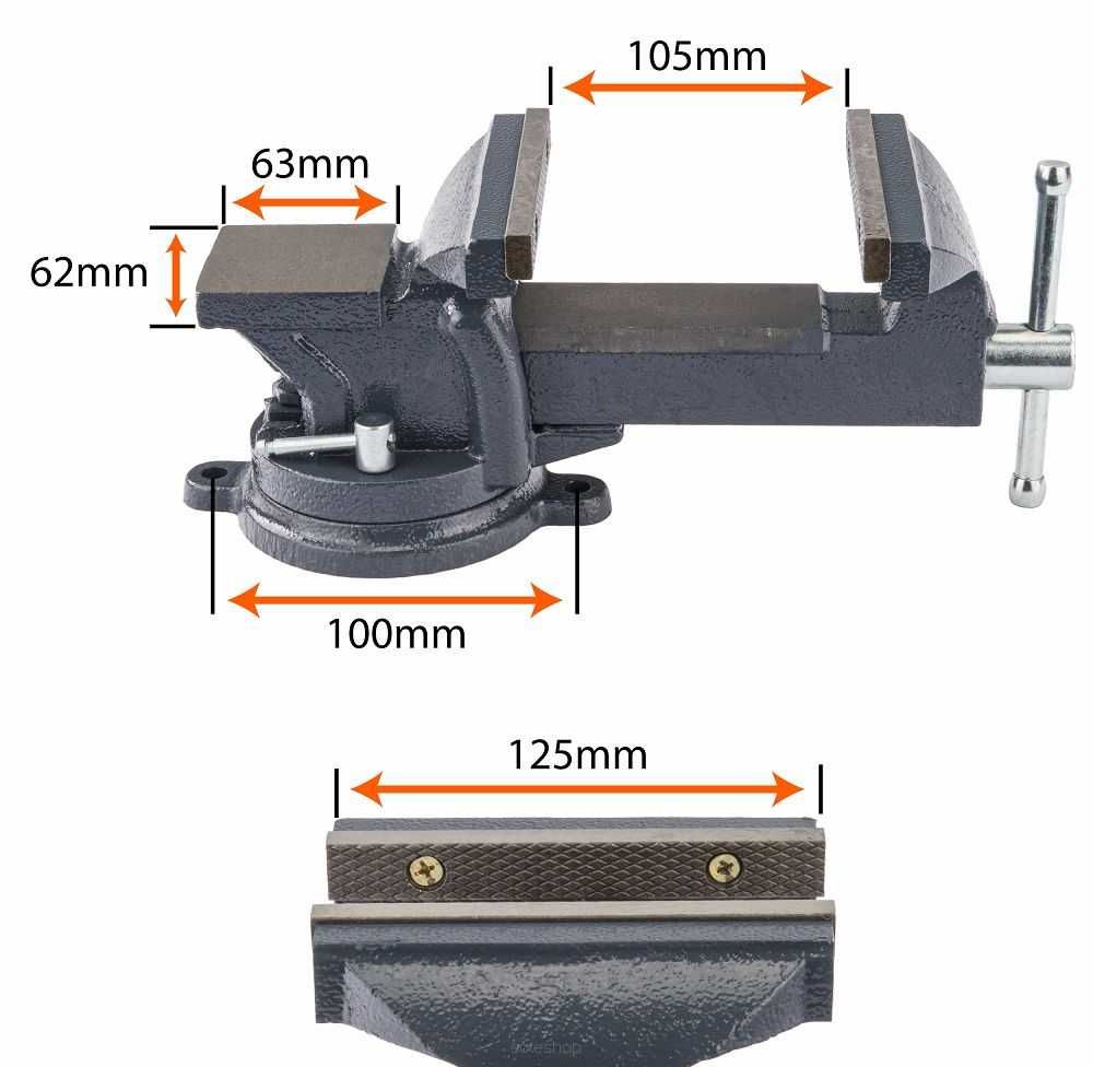 IMADŁO ŚLUSARSKIE 125mm 150mm obrotowe KOWADŁO 360stopni 1699