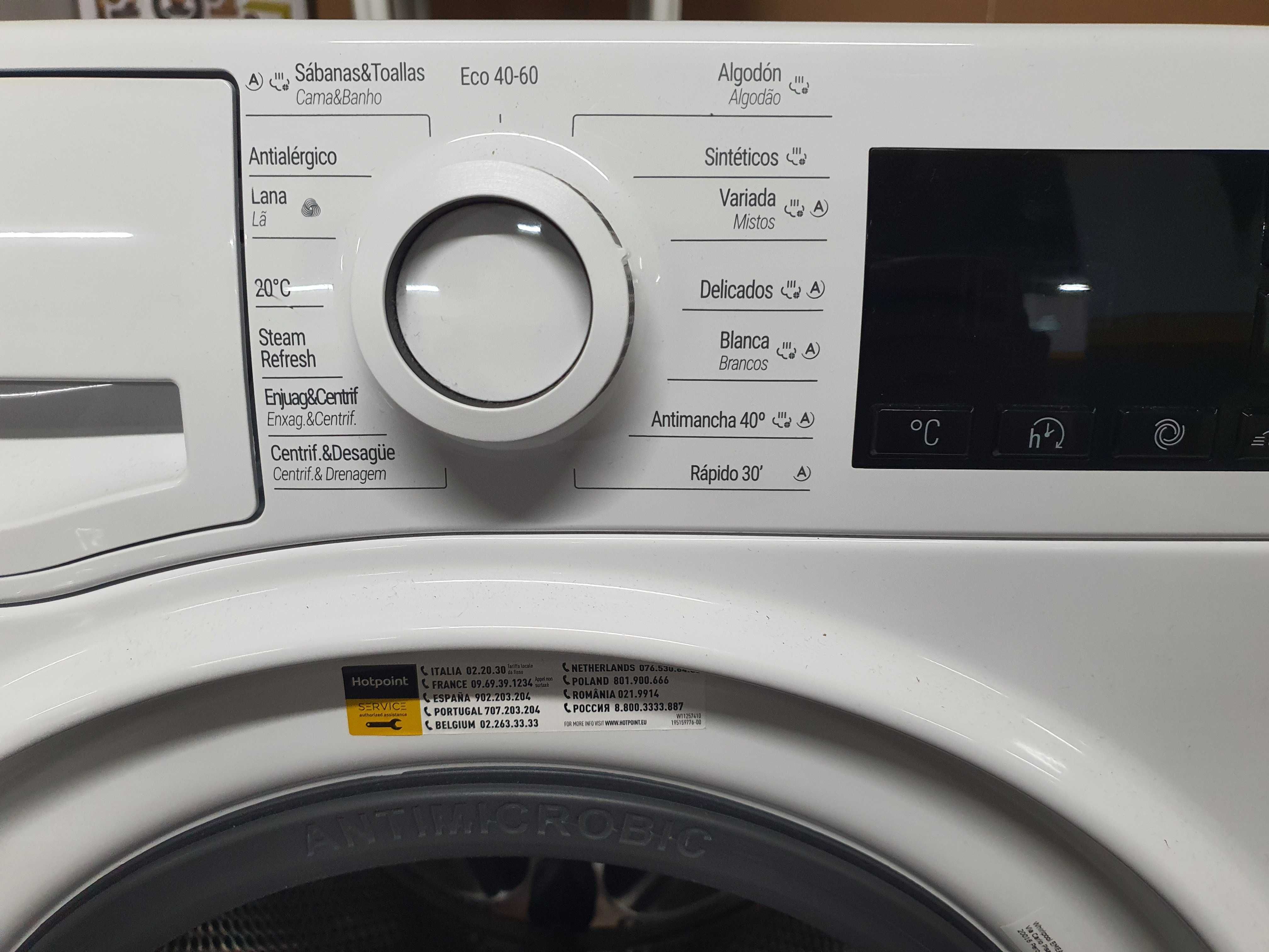 Máquina Lavar Roupa Hotpoint 9kg 1200rpm