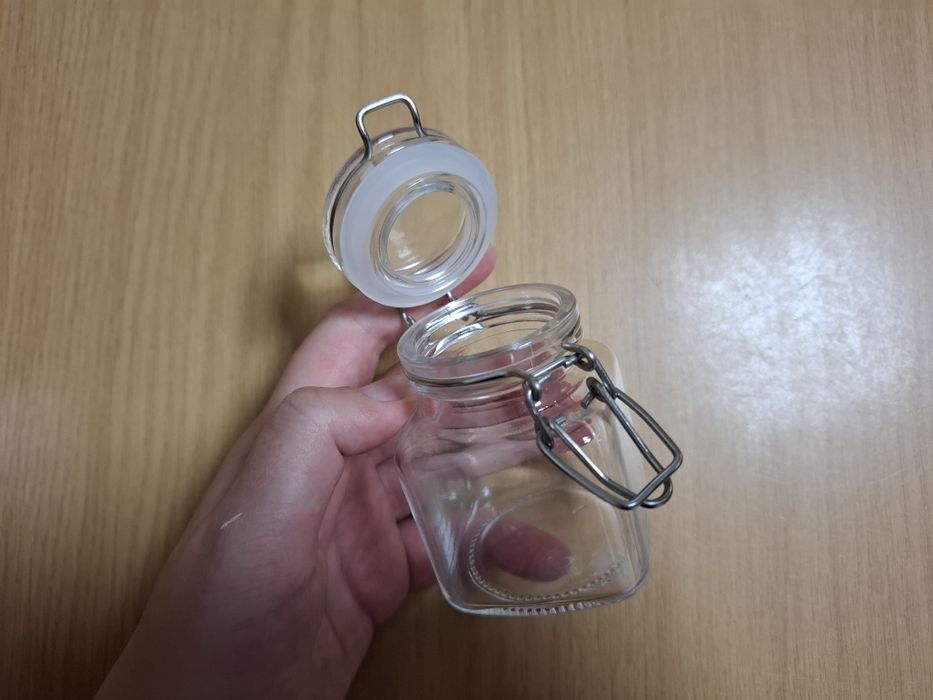 Frascos de vidro 100 ml 5 x 8 cm tampa hermética - NOVO - ENVIO GRÁTIS