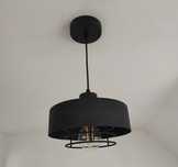 Lampa wisząca sufitowa żyrandol czarna loft