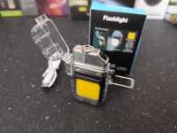 Запальничка акумуляторна спіральна USB + кишеньковий LED-ліхтарик
