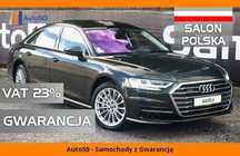 Audi A8 SALON POLSKA Ma Wszystko Faktura VAT23% SoftClose, Aktywne zawieszenie