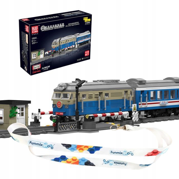 Klocki 1212 el. Pociąg zdalnie sterowany model Mould King 12022