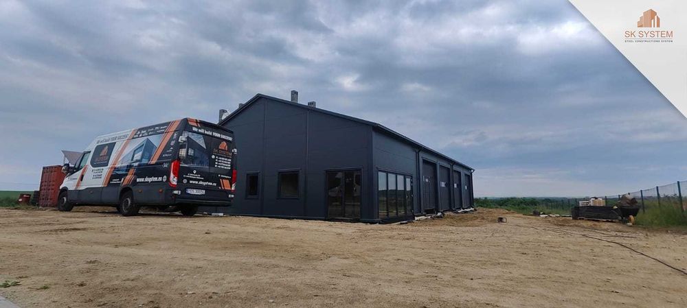 Hala 405 m2 stalowa magazyn warsztat płyta konstrukcja SK SYSTEM