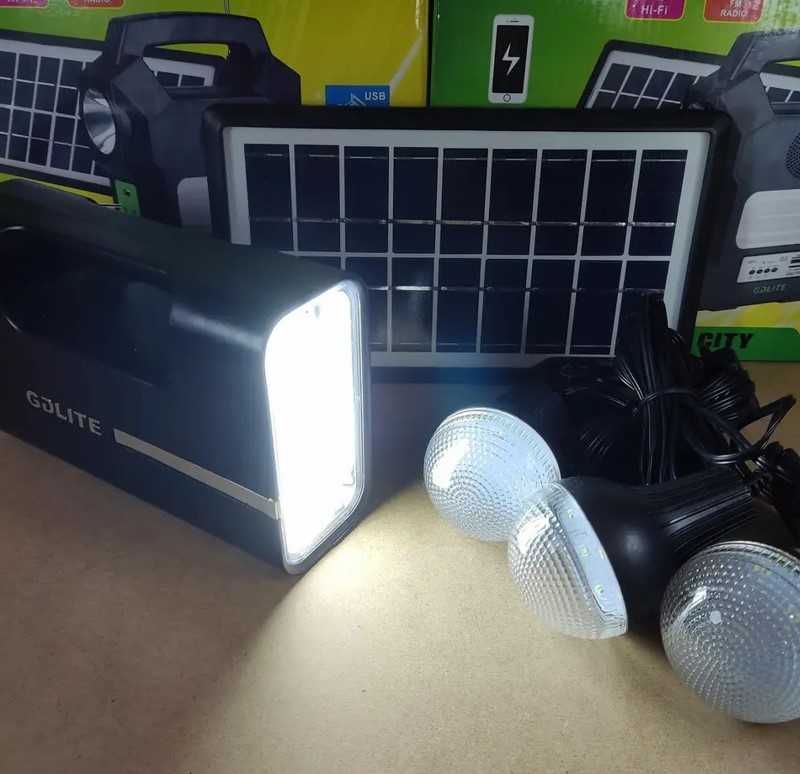 Комплект освещения с лампочками, фонарь, повербанк GD Lite GD-1