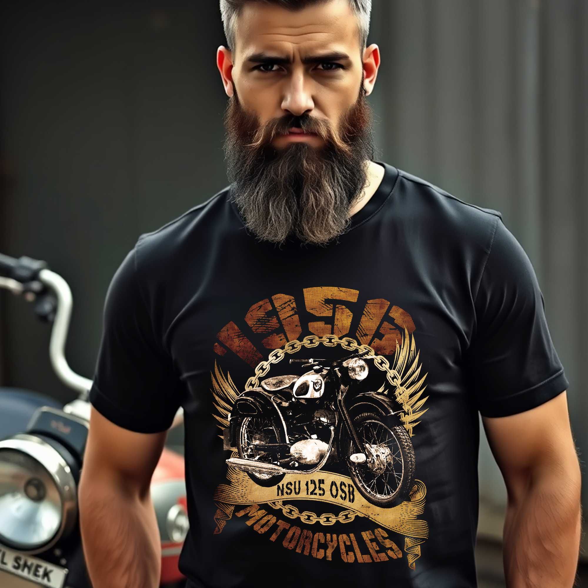 Koszulka Motor – Stary Motocykl w Pięknym Klasycznym Stylu