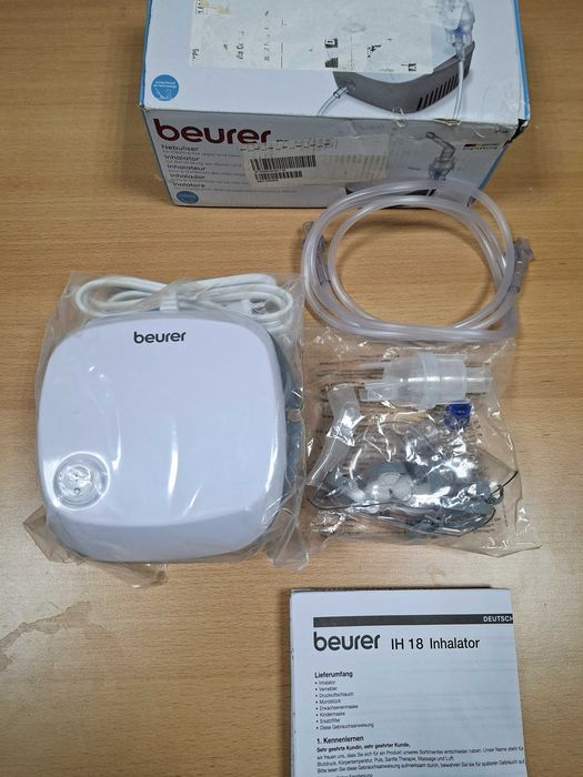 Inhalator Beurer IH 18 biały pneumatyczny nebulizacja dzieci i dorośli