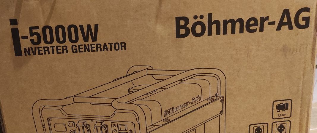 Інвекторний генератор Böhmer AG I-5000W,чиста синусоїда, мідна обмотка