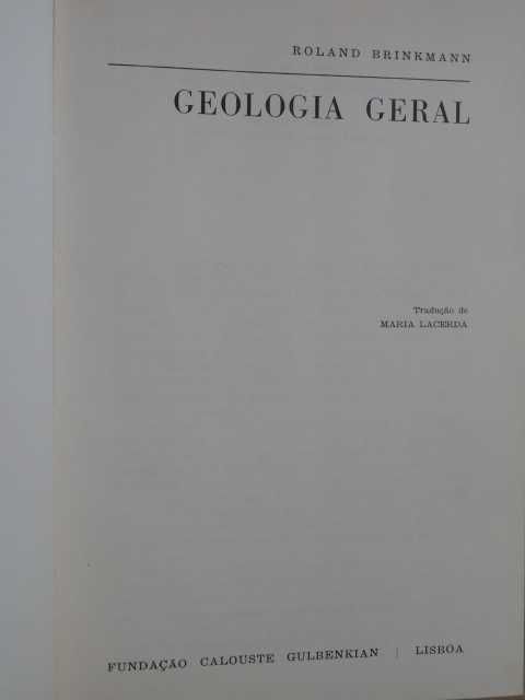Geologia Geral de Roland Brinkmann