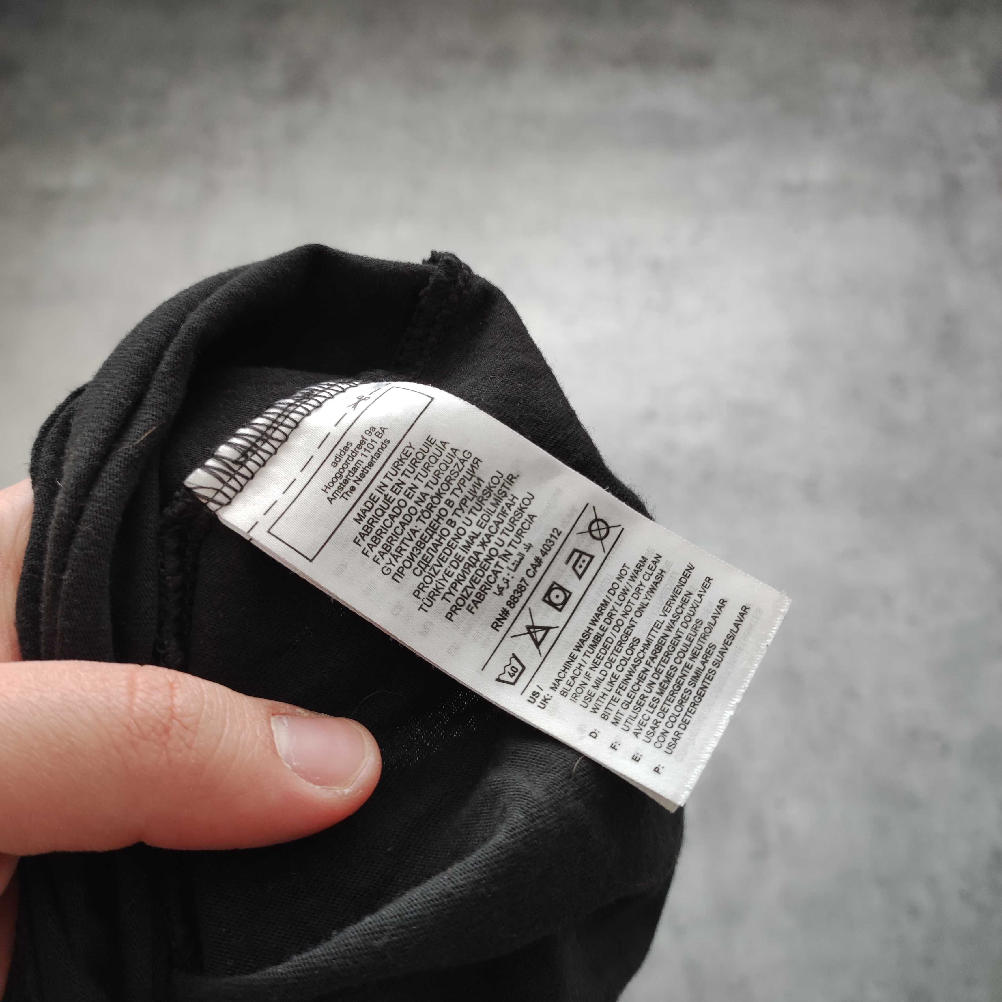 MĘSKA Koszulka Bawełna Duże Logo Nadruk Clima Adidas Sport Codzienna