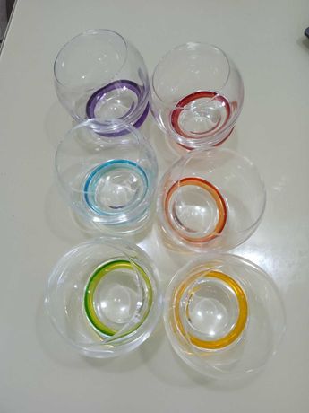 Продам набір кольорових склянок для води/соку Bohemia