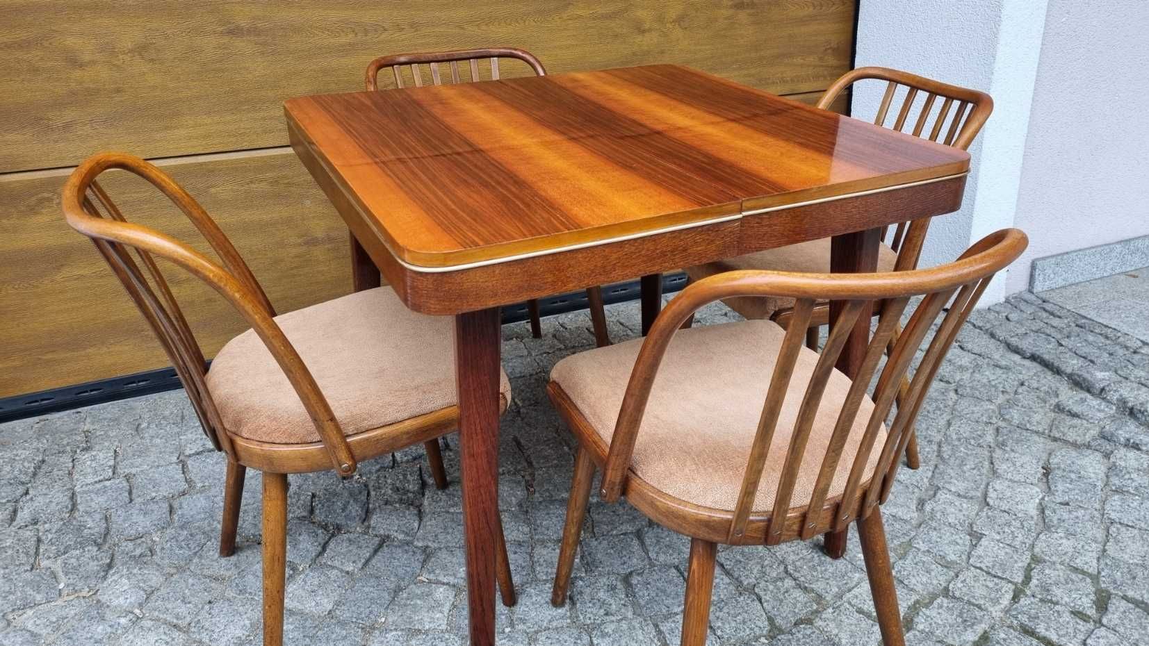 Jitona Stół Landsman 4x krzesło Suman Design PRL Lata 60 Czechosłowacj