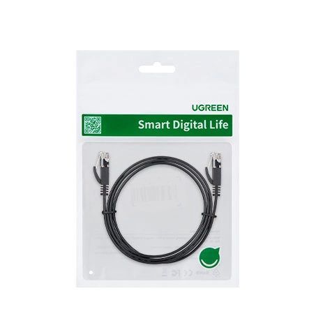 Ugreen płaski kabel sieciowy LAN Ethernet Cat. 6 5m czarny (NW102)