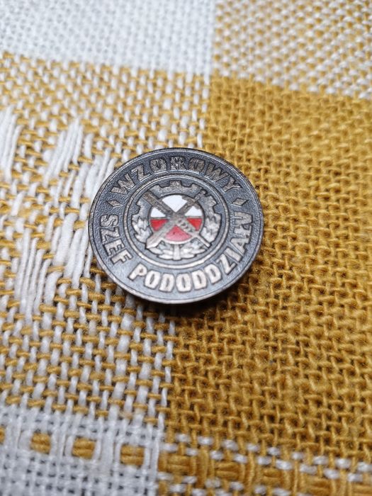 PRL LWP Wzorowy Szef Pododdziału odznaka wojskowa Srebrna